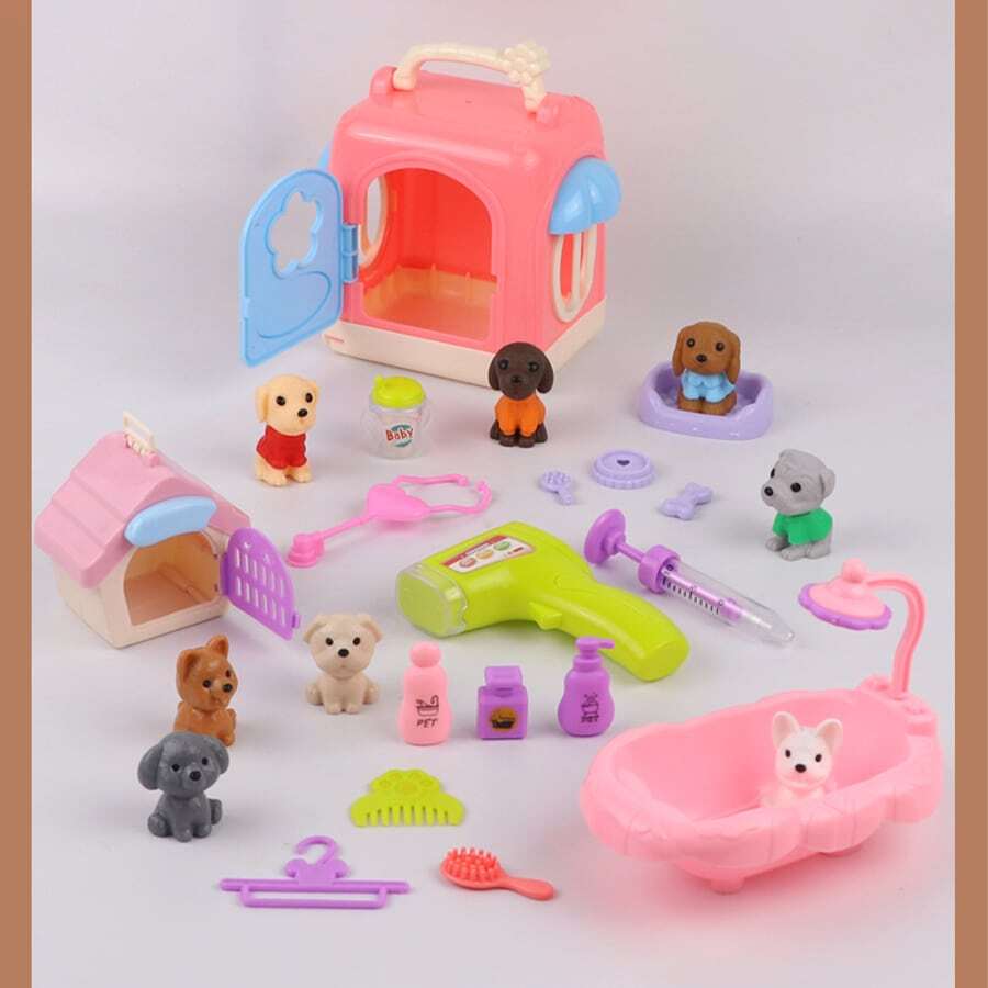 Interactive Pet Vet Playset Toy, Scenes For Dogs, Suitable For Children
