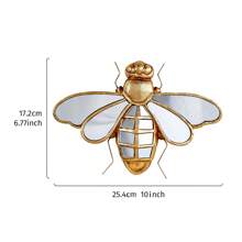1 pieza Escarabajo avispón dorado de 6.7*10 pulgadas de resina creativa, decoración para el hogar con superficie espejada, ideal para amantes de los insectos y decoración de museo de entomología para fiestas, decoración del hogar, decoración de habitaciones, decoración de paredes - multicolor - View 10