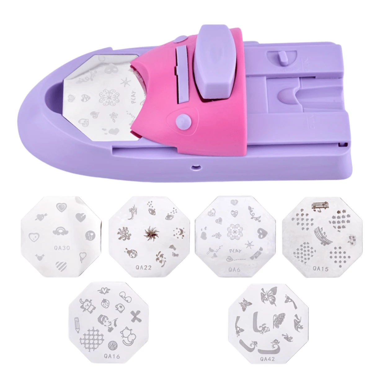 Nail Art Tools, Printing Machine +6 Molds, Odorless Nail Art Press With