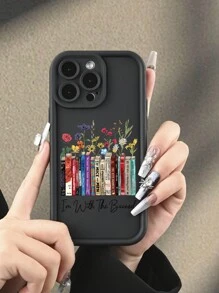 1 Ốp lưng điện thoại in hình sách và hoa, phù hợp với tất cả các mẫu iPhone của Apple, món quà tuyệt vời nhất cho bạn bè và gia đình - Nhiều màu - Xem 1