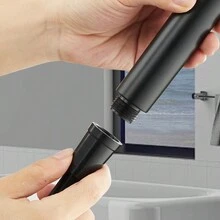 1 个甜甜圈形淋浴喷头，3 种模式可调节高压手持淋浴喷头，双管设计，防烫隔热，4 英寸通用连接，适合家庭淋浴 - 彩色 - 查看 7
