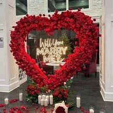UNHO XL Wedding Arch Heavy Duty Heart Shape Flowers Balloon Stand 2.2M Metal Party Decor Rack Heart Shaped Background Frame - White - View 2