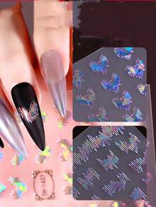 1Tờ 3D Vàng Bay Bầu Trời Dải Băng Dán Móng Tay Nghệ Thuật Miếng Dán Thanh Trượt Keo Dán Móng Tay Tự Làm Sơn Móng Tay Miếng Dán Làm Móng - Nhiều màu - Xem 3