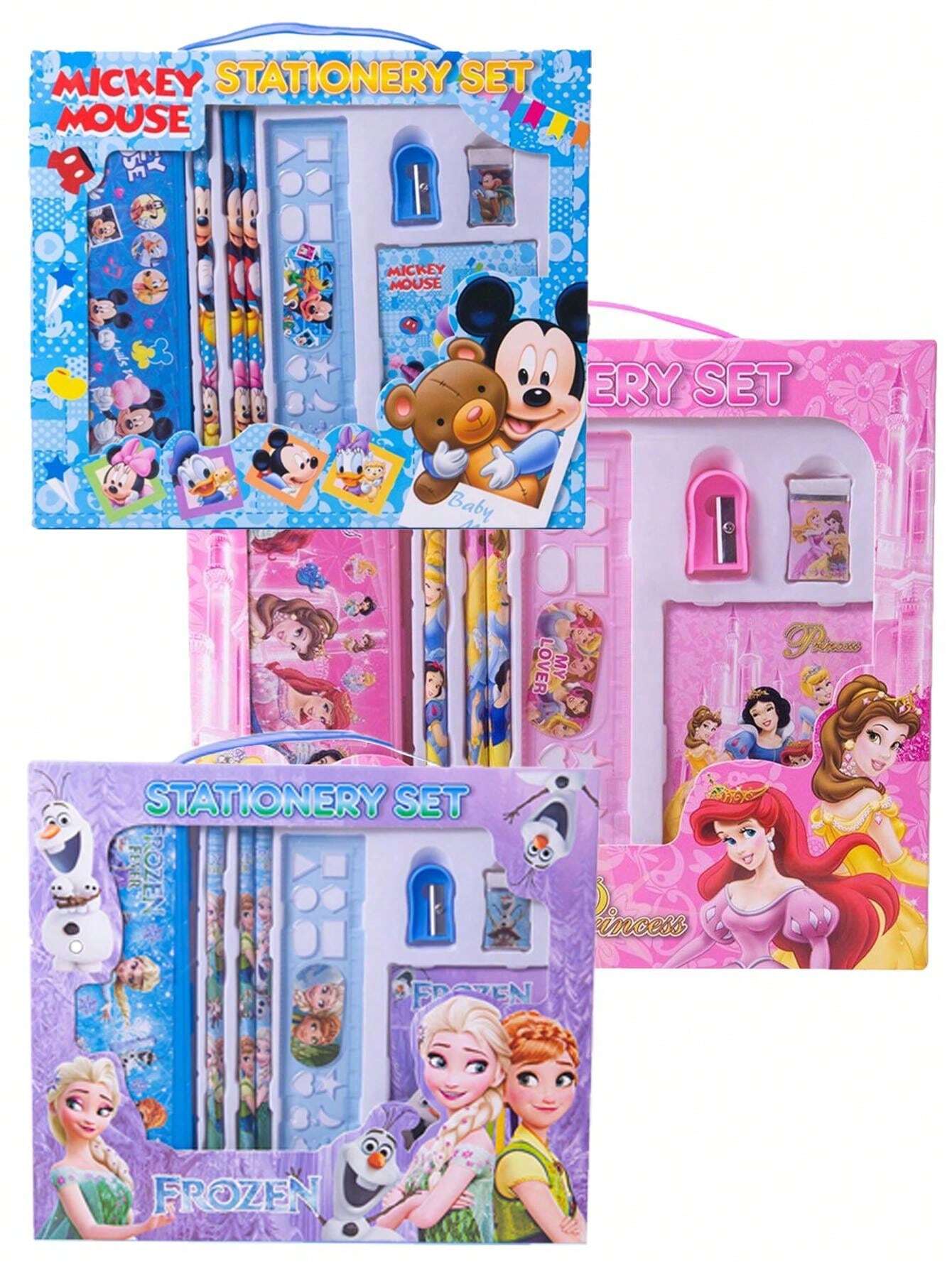 1Set Frozens Elsas Snow Whites Mickeys Deluxes Stationery Gift Set