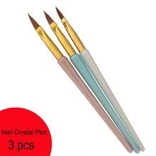 Bộ 3 bút pha lê làm móng tay mới, bút nối dài pha lê làm móng tay, cọ vẽ móng tay Bộ dụng cụ làm móng tay - Nhiều màu - Xem 4