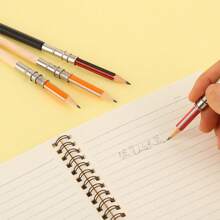 3pcs Metal Double Ended Pencil Extender, Sketching Pencil Holder, Pencil Lead Refill Sleeve School Supplies, Back To School