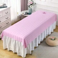 1 st överdragslakan för massagebänk, med hål för ansiktet, elastisk design, lämplig för spa-vård, avkoppling, skönhetssalongmadrass, bäddsoffa - Multifärgad - Visa 9