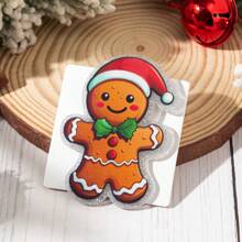 1 chiếc trâm cài áo hình ông già Noel tuần lộc nhiều màu cho nữ, huy hiệu thiết kế độc đáo hình chú chó con bánh gừng và ly rượu, món quà Giáng sinh hoàn hảo - Nhiều màu - Xem 21