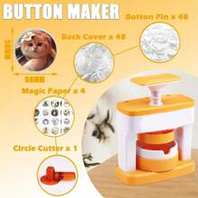 DIY Pin Badge Button Maker Press Machine Badge Punch Press With Free 48pcs Button Parts&Pictures&Circle Cutter - Making Machine - View 4
