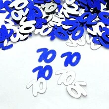 15g/Sac Décorations d'Anniversaire Numéros Bleu Argenté 18/30/40/50/60ème Joyeux Anniversaire Fête Anniversaire Décoration de Table de Dessus de Table - Multicolore - Voir 10