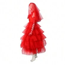 The Amazing Dillat Cosplay Dress-Up Halloween Costume Halloween Costumes Red Wedding Dress Activities COS Costumes - A - View 4