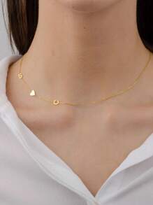 1st Gouden Gouden Initialen Ketting, Initialen Ketting, Alfabet Ketting, 1-2-3 Initialen Sieraden, Gepersonaliseerde Ketting, Kerstcadeau Thanksgiving Kerstmis