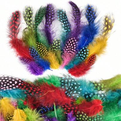 300 Stücke bunte Federn, Federn Bastelzubehör, perfekt für DIY Basteleien, Hochzeiten, Heim-Party Dekoration
