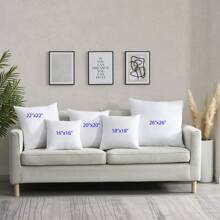 Set Of 2 Throw Insert Pillows - White Color, Square Shape, Decorative Pillow For Bed & Couch, Multi-Functional Modern Cushion, Can Be Used Alone Or Great Fit For Your Favorite Pillow Shell - White - View 1