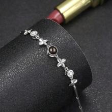 Pulsera personalizada con foto, pulsera de hierba de la suerte, pulsera de dama personalizada, pulsera con foto, regalo de Navidad para novia, amiga, madre