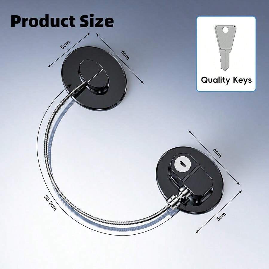 2 Packs Refrigerator Locks With Keys For Kids, Toddlers And Adults