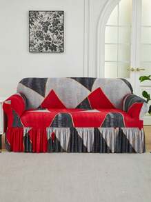 1PC Printed Skirt Sofa Cover Living Room Elastic Anti-Dirty Sofa Cover Home Sofa Cushion Cover Home Decoration,Christmas Sofa Cover,Christmas Decoration - Multicolor - View 1