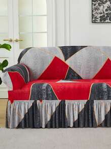 1PC Printed Skirt Sofa Cover Living Room Elastic Anti-Dirty Sofa Cover Home Sofa Cushion Cover Home Decoration,Christmas Sofa Cover,Christmas Decoration - Multicolor - View 7