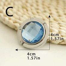 1pc Foldable Purse Hook Floding Handbag Hanger Bling Rhinestone Bag Holder For Table Desk, Purse Hanger, Purse Hook, Bag Hanger, Bagnet Purse Magnet, Bag Hook, Purse Hook For Desk, Bag Hooks For Tables
