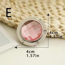 1pc Foldable Purse Hook Floding Handbag Hanger Bling Rhinestone Bag Holder For Table Desk, Purse Hanger, Purse Hook, Bag Hanger, Bagnet Purse Magnet, Bag Hook, Purse Hook For Desk, Bag Hooks For Tables