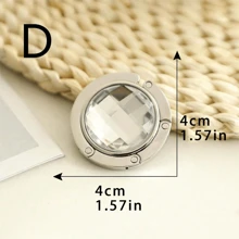 1pc Foldable Purse Hook Floding Handbag Hanger Bling Rhinestone Bag Holder For Table Desk, Purse Hanger, Purse Hook, Bag Hanger, Bagnet Purse Magnet, Bag Hook, Purse Hook For Desk, Bag Hooks For Tables