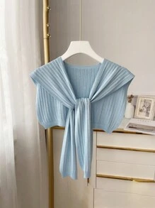 1pc Women's Fashion Knitted Knotted Shawl Wraps