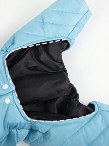 HOLAPET 1 件宠物四足保暖连帽夹克，适合小型猫和狗，寒冷冬季 - 黃色 - 查看 11