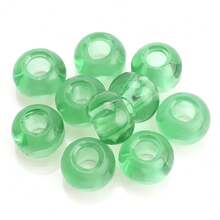 20 hạt thủy tinh mịn lỗ lớn 10*14mm dùng làm đồ trang sức DIY, xâu vòng cổ & vòng tay, trang trí - Lỗ lớn mịn 10 * 14mm - Xem 16