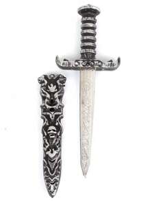 1pc Halloween & Christmas Bestselling Plastic Electroplated Pirate Sword Prop, Party Costume Accessory, Performance Weapon Toy (Distressed Craftsmanship, Minor Flaws Are Normal)