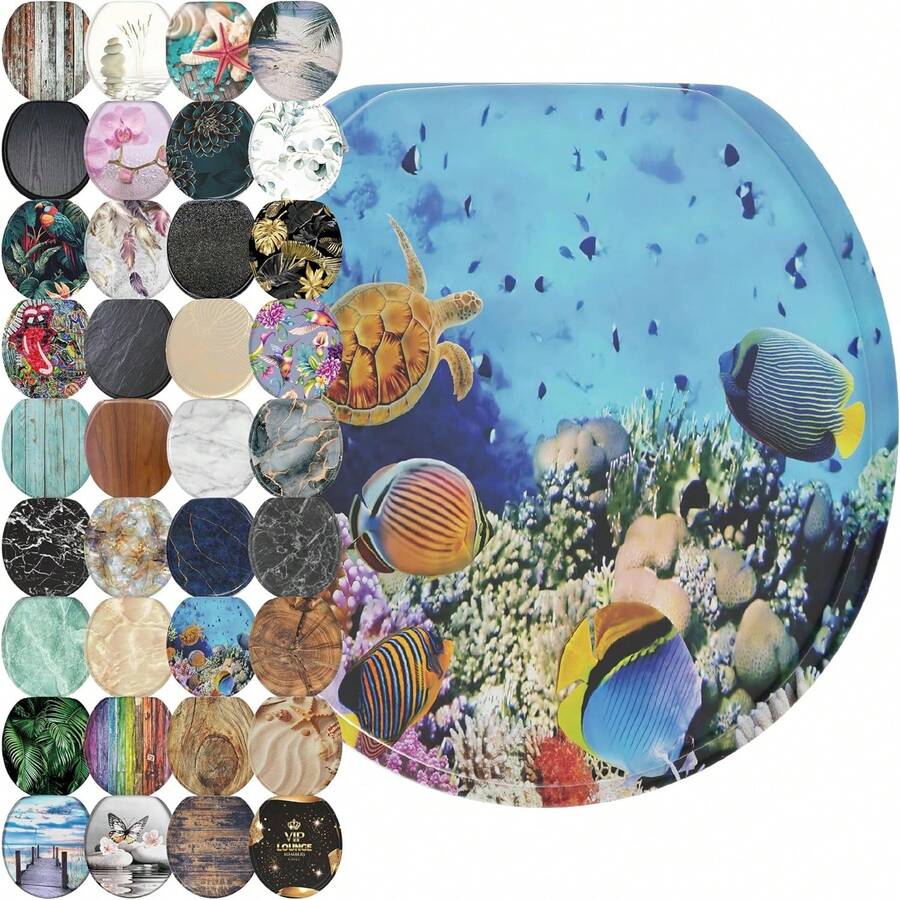 Soft Close Toilet Seat ROUND, Quiet And Slow Close Lid And Seat, Strong