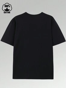 Men's Cotton Top, Casual Short Sleeved Round Neck T-Shirt, Men's Outdoor Clothing
