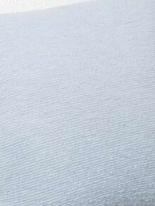 1 Vỏ gối họa tiết sọc đan, Vỏ gối vuông bằng polyester phong cách tối giản, Thoải mái và mềm mại, Thích hợp để trang trí phòng khách và nhà cửa - Màu xanh nhạt - Xem 5