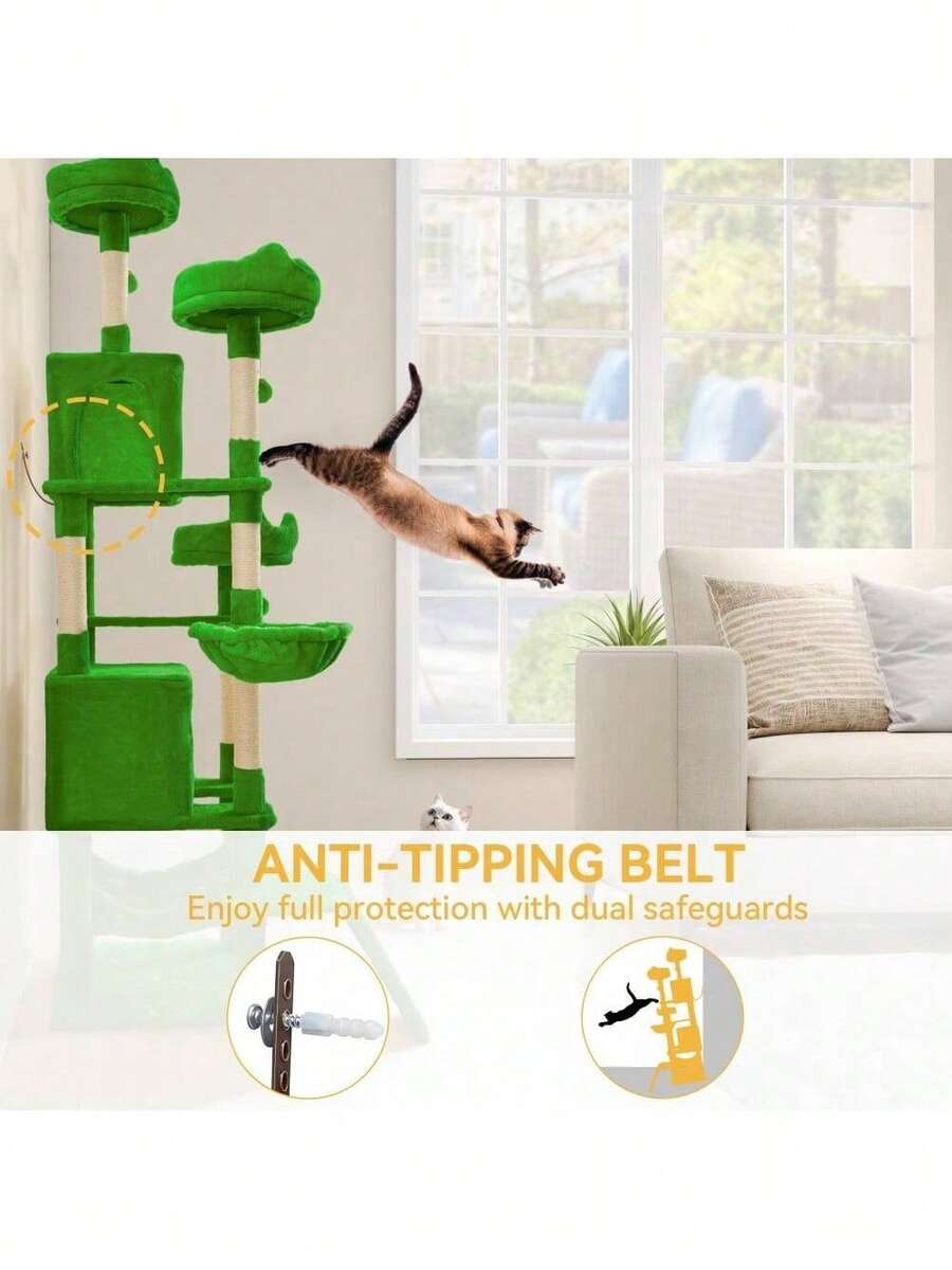 75 Inches Indoor Cat Tree Tall Cat Tower For Large Cats 20 Lbs Cat
