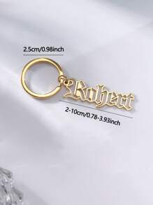 1 móc khóa tên rỗng tùy chỉnh cho nam nữ bằng thép không gỉ móc khóa cá nhân hóa chữ số tùy chỉnh trang sức phụ kiện nam nữ quà tặng sinh nhật giáng sinh - Nhiều màu - Xem 2