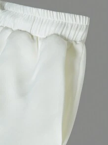 Conjunto com 2 Peças, Camisa Branca Dashiki Plus Size para Homens, Design de Manga e Bolso Contrastante, Impressão Dourada, Calça Cintura Elástica, Roupa Africana, 2 Peças Camisa e Calça Casual, Adequado para Primavera, Verão, Outono, Casamento, Festa, Encontro, Uso Diário