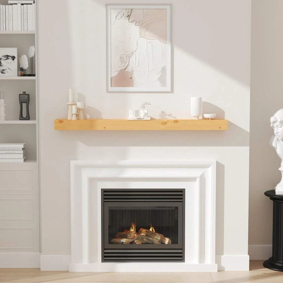 Fireplace Mantle Shelf, Floating Fireplace Mantel For Wall Decor