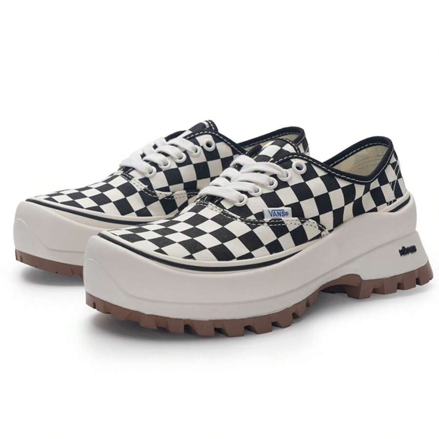 Vans 男女通用正品 Vibram CL 休闲百搭低帮帆布鞋 - 黑白棋盤格 - 查看 1
