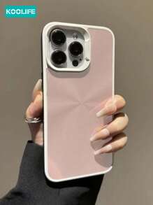 1pc Koolife Fashionable Dual-Color AG Threaded 2-In-1 Anti-Fall Phone Protective Case Compatible With Apple 12/13/14/15 ProMax/Pro/14 Plus, Shock-Proof Protective Case [Multiple Colors Available] - Pink - View 3