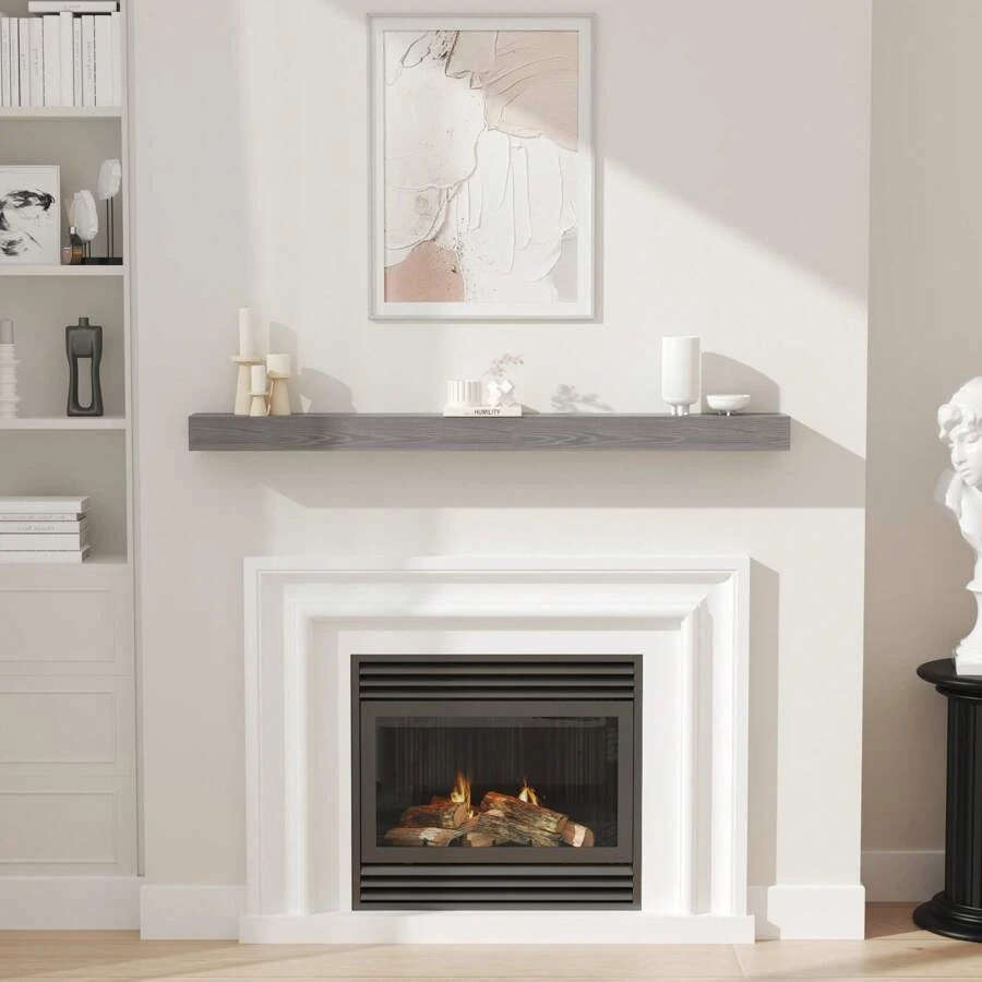 Fireplace Mantle Shelf, Floating Fireplace Mantel For Wall Decor