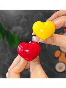 1 cái/3 cái Nút xả bồn cầu hình trái tim, Tay cầm nâng nắp bồn cầu cho phụ nữ, Tay kéo ngăn kéo có keo dán, Phụ kiện nút xả bồn cầu phòng tắm - Nhiều màu - Xem 4