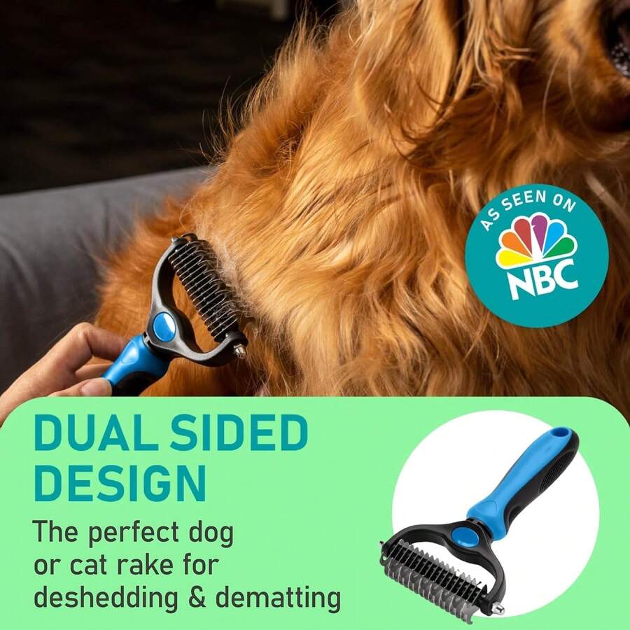 Effective Pet Shedding Brush And Dematting Comb For Dogs And Cats
