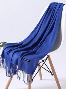 1 pièce Châle/Écharpe vert clair à franges pour femme, élégant et polyvalent pour les pièces climatisées, convient pour les sorties quotidiennes, les dîners, les rendez-vous, doux, chaud, coupe-vent - Foulard/Étole, convient pour toutes les saisons Saint-Valentin - Militaire verte - Voir 7