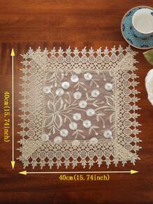 ABEST6522 Home&Living store 1pc 100% Polyester Embroidered Kitchen/Dining Table Mat, Indoor Decor, Holiday Decor, Rectangle, Square, Plate Mat, Party/Wedding Decorations - Multicolor - View 8