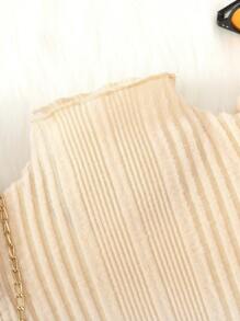 2pcs/Set Young Girl Fashion Casual Puff Sleeve Top + Bow Plaid Skirt Shorts Set