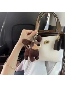 Búp bê mặt dây chuyền hình chó xúc xích sang trọng dễ thương hình chú chó nhỏ móc chìa khóa búp bê - Nhiều màu - Xem 6