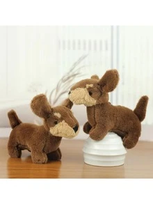 Búp bê mặt dây chuyền hình chó xúc xích sang trọng dễ thương hình chú chó nhỏ móc chìa khóa búp bê - Nhiều màu - Xem 1