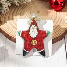 1 chiếc trâm cài áo hình ông già Noel tuần lộc nhiều màu cho nữ, huy hiệu thiết kế độc đáo hình chú chó con bánh gừng và ly rượu, món quà Giáng sinh hoàn hảo - Nhiều màu - Xem 5