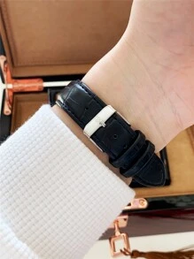 Pablo Raez 1 Đồng hồ thạch anh Superior Sense dành cho nam SUS304 thép không gỉ màu bạc Vỏ IPS sang trọng màu đen mềm mại và thoáng khí Thiết kế mặt đồng hồ thời trang bằng da sợi nhỏ có lịch 50M Chống nước hoàn toàn mới dành cho thanh thiếu niên, học sinh, nam, đồng hồ đeo tay thể thao, đồng hồ thường ngày, quà tặng tuyệt vời cho bạn bè hoặc gia đình Phù hợp cho cuộc sống hàng ngày/công việc/trang trí tiệc tùng Đồng hồ đeo tay - màu đen - Xem 6