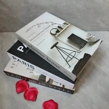 3pcs Folding Fake Book Ornament, Creative English Text Faux Book Decorative Display Prop, Professional Packaging Best Gifts Birthday Graduation