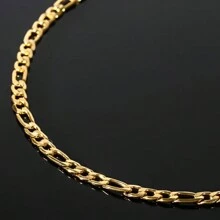 Thin Chain 3x1 Genuine Surgical Stainless Steel Gold - 金色 - 查看 3